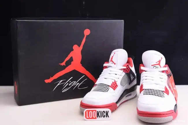 1st Kicks Shoes (2020) DC7770-160 Retro Fire Jordan Air 4 Red 0623